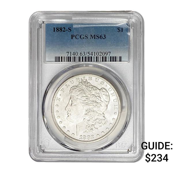 1882-S Morgan Silver Dollar PCGS MS63