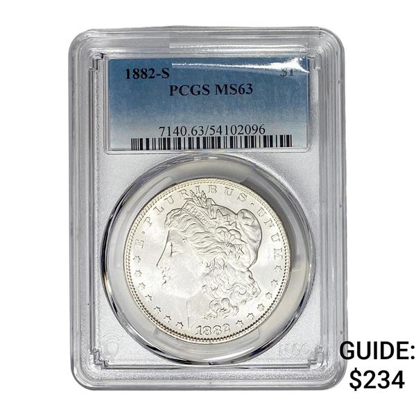 1882-S Morgan Silver Dollar PCGS MS63