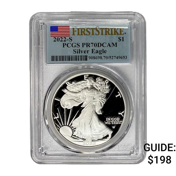 2022-S Silver Eagle PCGS PR70 DCAM