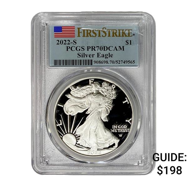 2022-S Silver Eagle PCGS PR70 DCAM