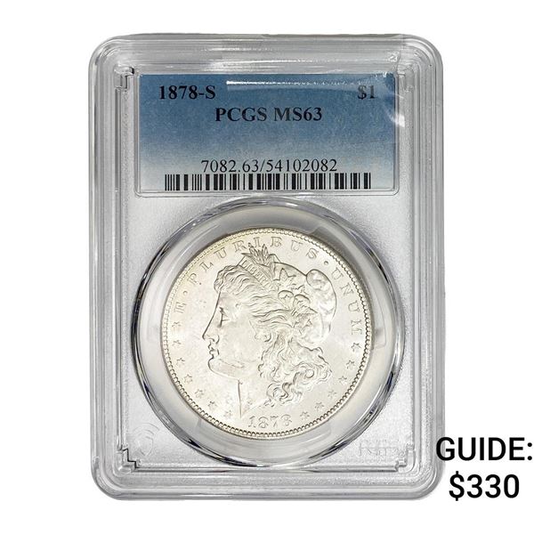 1878-S Morgan Silver Dollar PCGS MS63