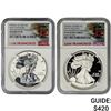 Image 1 : [2 Coins] 2012-S San Franciso Eagle Set $1 NGC PF69