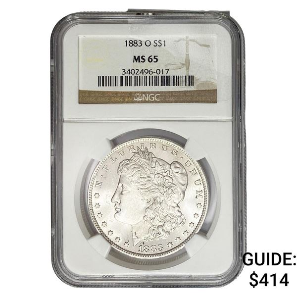 1883-O Morgan Silver Dollar NGC MS65