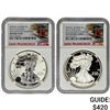Image 1 : [2 Coins] 2012-S San Franciso Eagle Set $1 NGC PF69