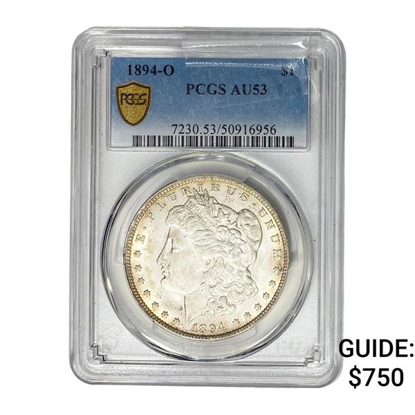 1894-O Morgan Silver Dollar PCGS AU53