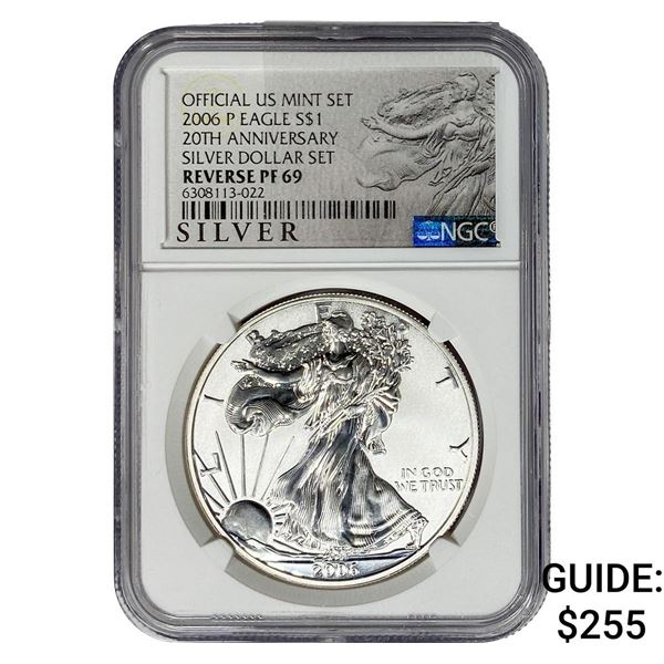 2006-P 1oz Sliver Dollar SET $1 NGC PF69