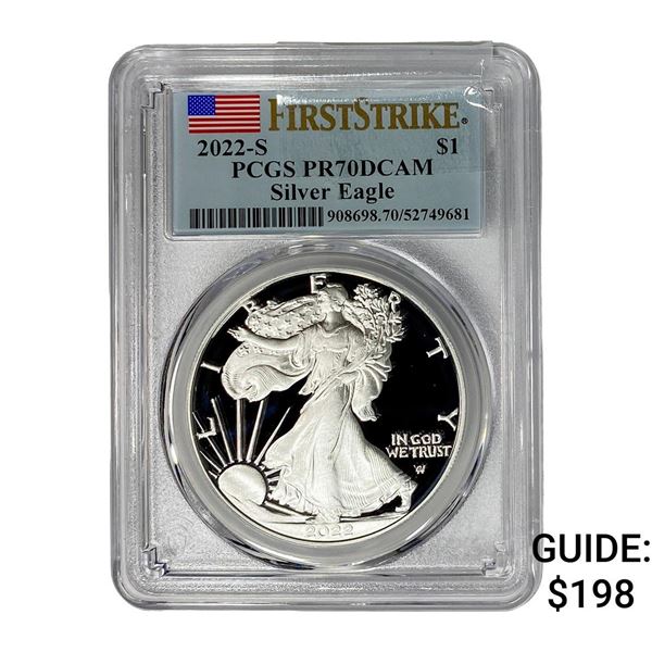 2022-S Silver Eagle PCGS PR70 DCAM