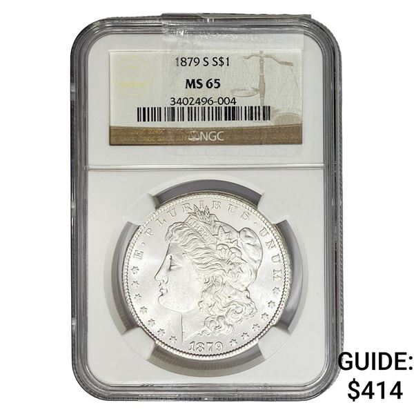 1879-S Morgan Silver Dollar NGC MS65