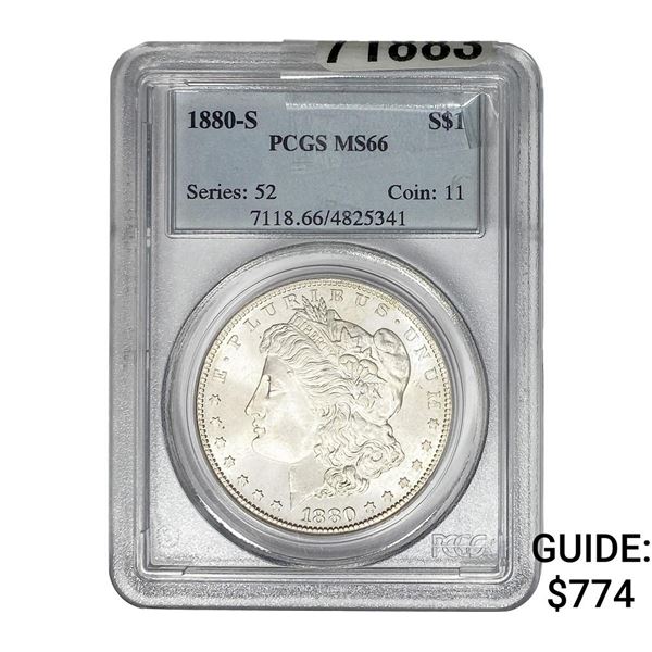 1880-S Morgan Silver Dollar PCGS MS66