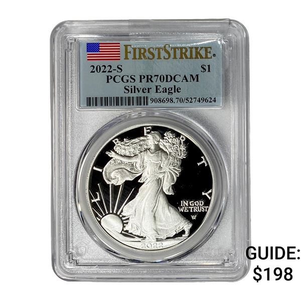 2022-S Silver Eagle PCGS PR70 DCAM