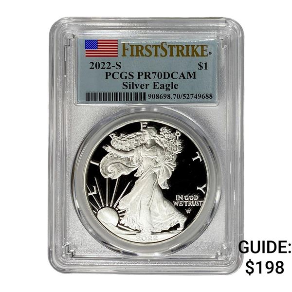 2022-S Silver Eagle PCGS PR70 DCAM
