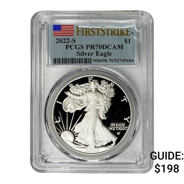 2022-S Silver Eagle PCGS PR70 DCAM
