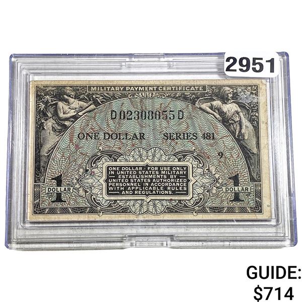$1 Military Payment Certificate Series 481