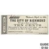 Image 1 : 1862 10C City of Richmond Fractional Note
