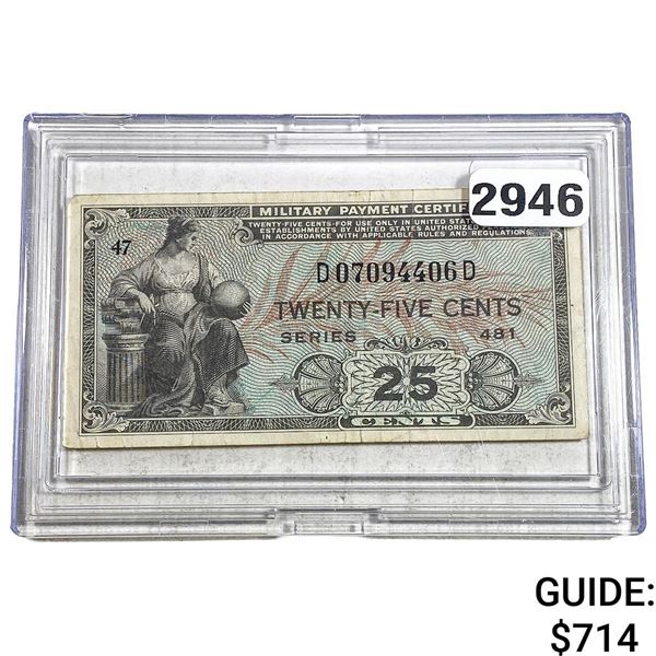 25C Military Payment Certificate Series 481