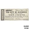 Image 1 : 1862 10C City of Richmond Fractional Note