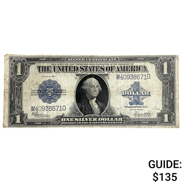 1923 $1 U.S. Large SIlver Certificate Blue Seal