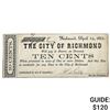 Image 1 : 1862 10C City of Richmond Fractional Note