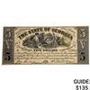 Image 1 : 1864 $5 State of Georgia Note-Milledgeville