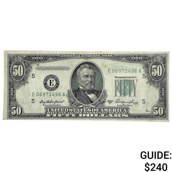 1950A $50 United States Fed. Reserve Note-Richmond