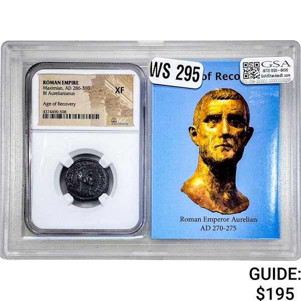 Roman, Maximian, AD 286-310 BI Aurelianianus NGC XF