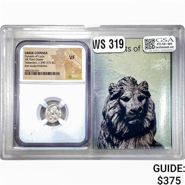 Greek Tribbenimi, c.390-375 Silver Third-Slater NGC VF