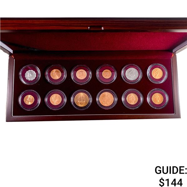 Queen Elizabeth II 12 Coin Portrait Collection