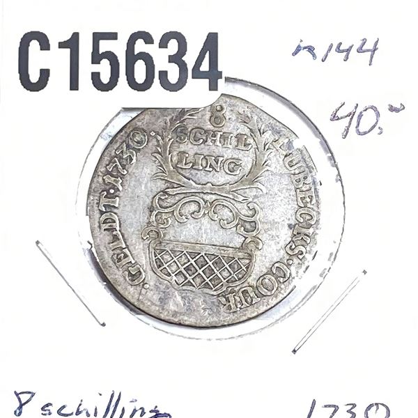 1730 Lubeck 8 Schilling XF