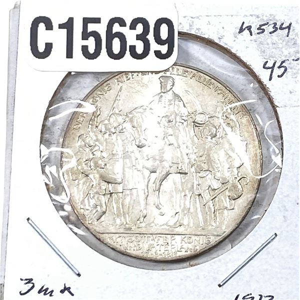 1913 Silver Prussia 3 Mark AU