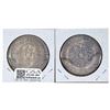 Image 2 : [2 Coins] 1876 Silver Prussia 5 Mark AU