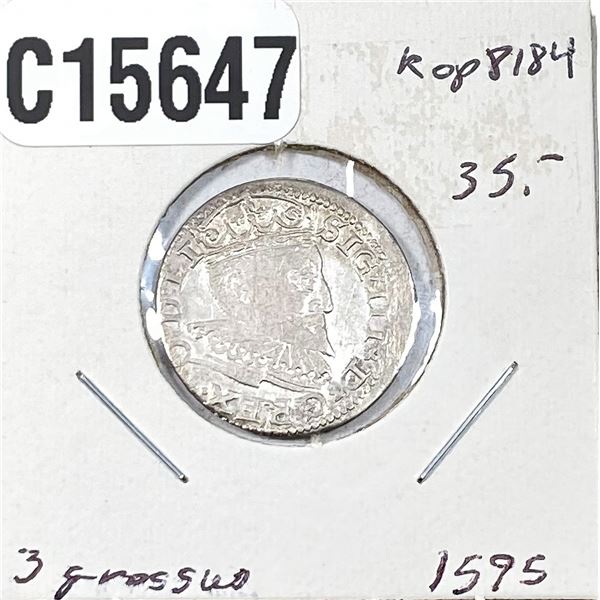 1595 Silver Livonia 3 Grossus AU