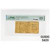 Image 1 : 1774 $1/6 Maryland Colonial Note PMG 15 NET