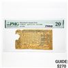 Image 1 : 1774 $1/3 Maryland Colonial Note PMG VF 20