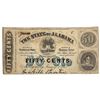 Image 1 : 1863 50C State of Alabama Fractional Note