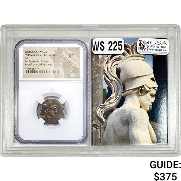 Greek Mithradates VI, 120-63 BC AE NGC XF