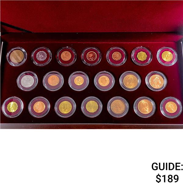 Queen Elizabeth II 20 Coin Collection w/ Box