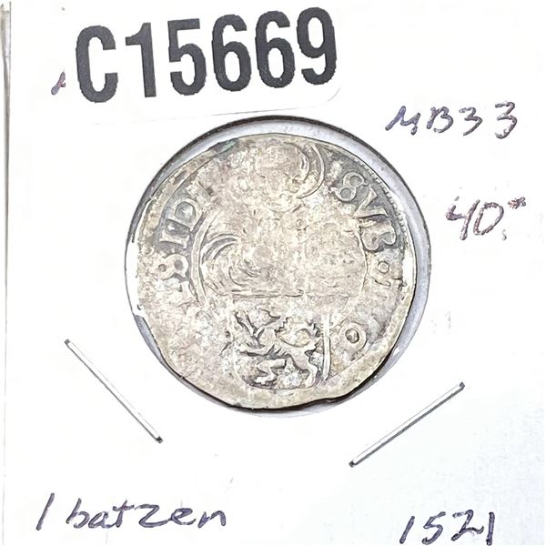 1521 Silver Passan 1 Batzen Fine