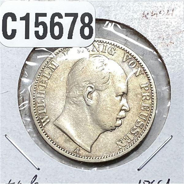 1866 Silver Prussia Thales VF