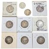 Image 1 : [10 Coins] 1872-1900 Silver Canada 25c AU