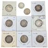 Image 2 : [10 Coins] 1872-1900 Silver Canada 25c AU