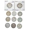 Image 1 : [11 Coins] 1947 Silver Canada 25c HIGH GRADE