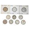Image 1 : [10 Coins] 1944-1945 Silver Canada 25c HIGH GRADE