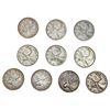 Image 2 : [10 Coins] 1943-1945 Silver Canada 25c HIGH GRADE