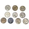 Image 2 : [10 Coins] 1943 Silver Canada 25c HIGH GRADE