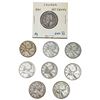 Image 2 : [9 Coins] 1941-1942 Silver Canada 25c HIGH GRADE