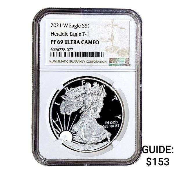 2021-W Silver Eagle NGC PF69 Hearldic Eagle T-1 UC