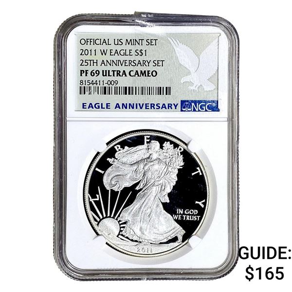 2011-W Silver Eagle NGC PF69 25th Anniv. Ultra Cameo