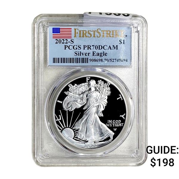 2022-S Silver Eagle PCGS PR70 DCAM