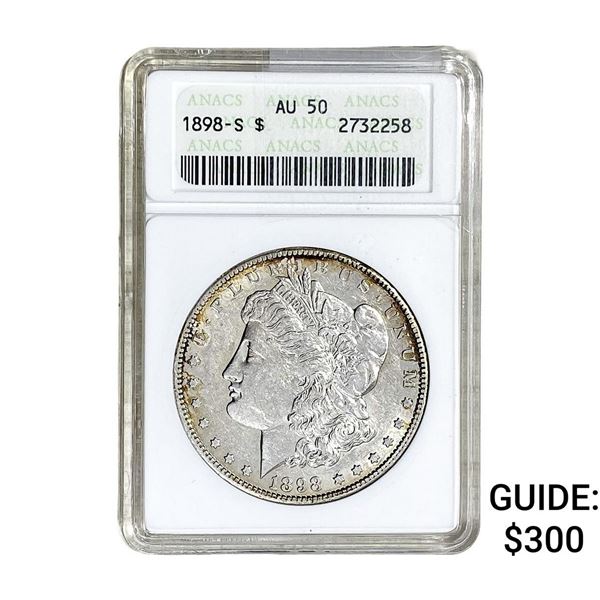 1898-S Morgan Silver Dollar ANACS AU50