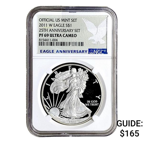 2011-W Silver Eagle NGC PF69 25th Anniv. Ultra Cameo